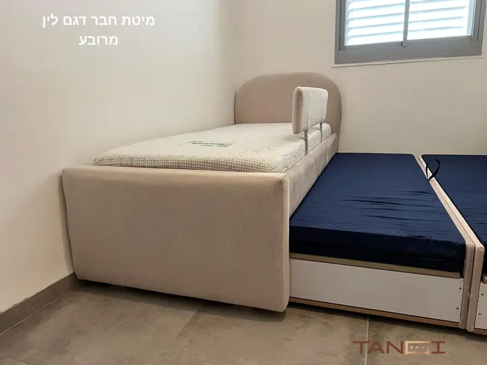 מיטת חבר דגם לין מרובע כולל מזרונים